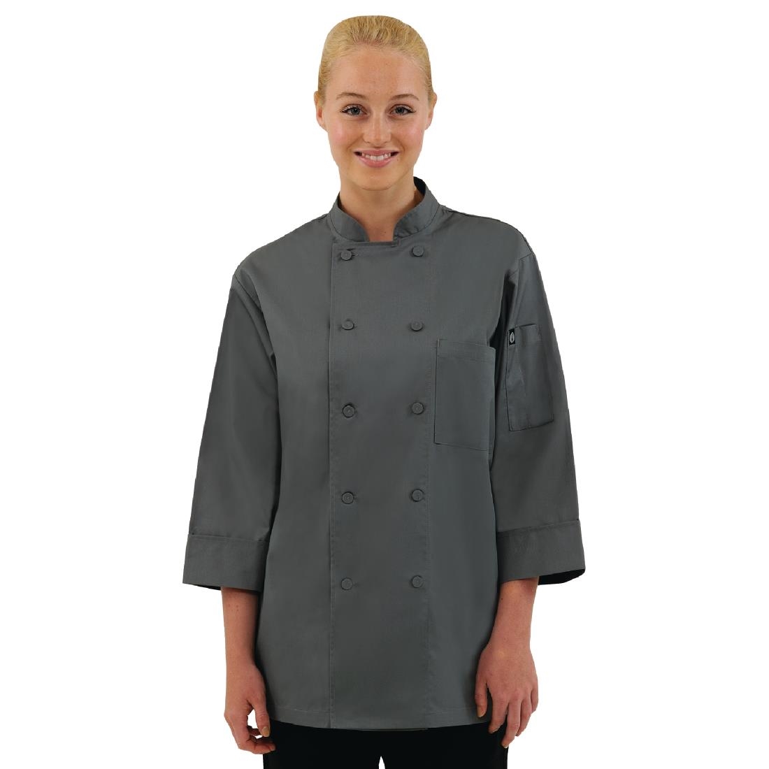 Chef Works Unisex Chefs Jacket Grey M - Catering products, Equipment & PPE  Supplies